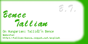 bence tallian business card